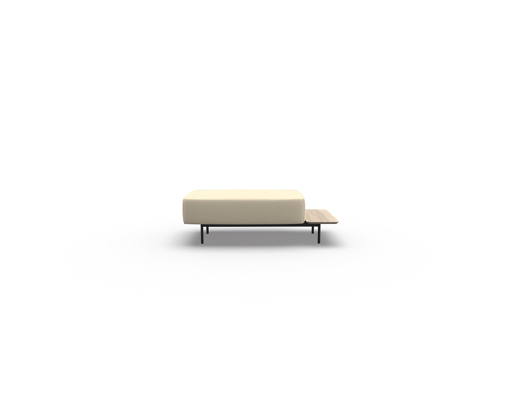 Noon Sofa Ottoman with Right Shelf